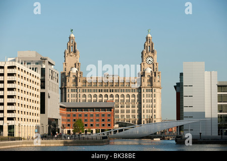 Royal Liver Building Liverpool Pier Head Banque D'Images