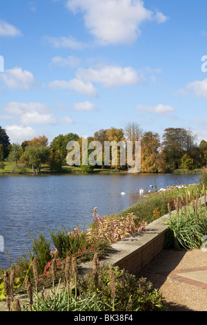 Le parc et jardins au Château de Leeds, Maidstone, Kent, Angleterre, Royaume-Uni, Europe Banque D'Images