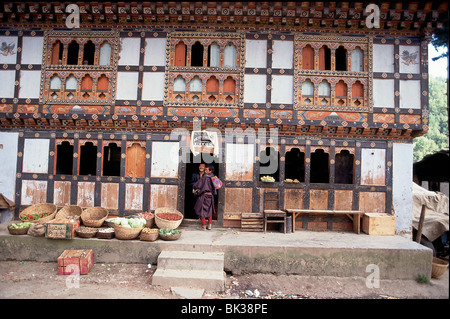 Marché aux légumes à Thimphu, Bhoutan Banque D'Images