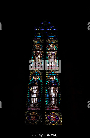 Cathédrale Santa Maria Del Mar - intérieur Vitrail Banque D'Images