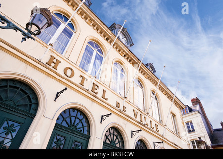 Hôtel de Ville, l'hôtel de ville ou Mairie de Honfleur, Calvados, Normandie, France Banque D'Images