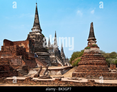 Wat Phra Sri Sanpetch temple bouddhiste d'Ayutthaya, Thaïlande. Banque D'Images