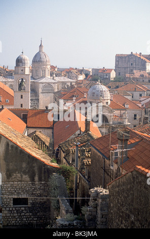 Vue panoramique sur la vieille ville de Dubrovnik, Croatie Banque D'Images