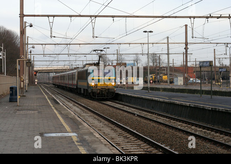 La Belge. La gare de Saint Ghislain. Belgique Banque D'Images