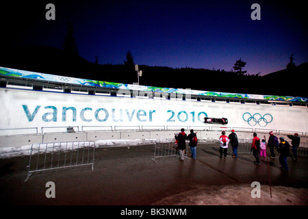 Action du Centre des sports de glisse de l'homme bob à deux séries de Vancouver 2010 Banque D'Images