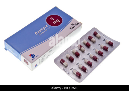 Le ramipril, un inhibiteur. Les médicaments pour la haute pression sanguine (hypertension) Banque D'Images