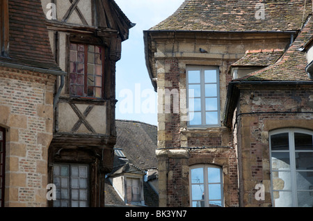 Maison bois à Moulins. Allier. L'Auvergne. La France. Banque D'Images