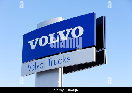 Entretien de camions Volvo site sign Banque D'Images