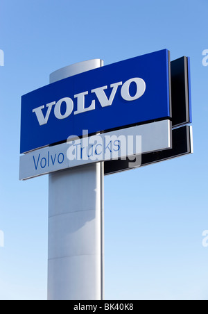 Entretien de camions Volvo site sign Banque D'Images