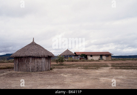 Huttes traditionnelles de toit de chaume et bâtiments en adobe au Venezuela, en Amérique du Sud Banque D'Images