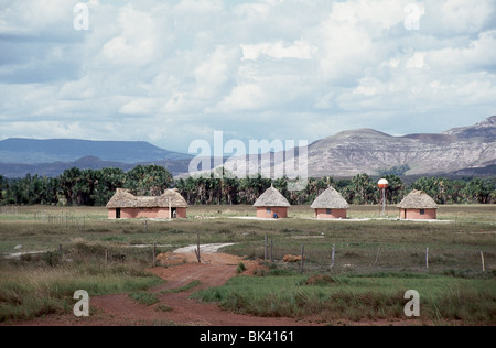 Village dans le parc national de Canaima, dans le sud-est du Venezuela, en Amérique du Sud Banque D'Images