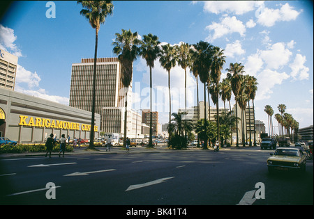 Scène de rue à Harare, la capitale du Zimbabwe, l'Afrique Banque D'Images