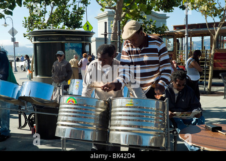 Steel drum band Fisermans Wharf Banque D'Images