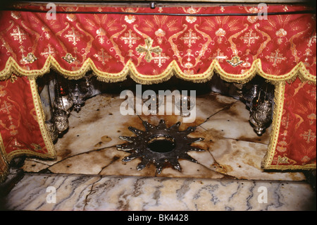 Naissance de Jésus Christ dans l'église de la Nativité, Bethléem, Israël Banque D'Images