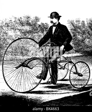 Samuels patentes manivelle vélocipède, 1869 Banque D'Images