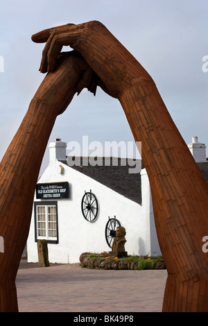 Ray Lonsdale sculpture, principale attraction du jardin à la célèbre forge Gretna Green, Ecosse, Royaume-Uni Banque D'Images