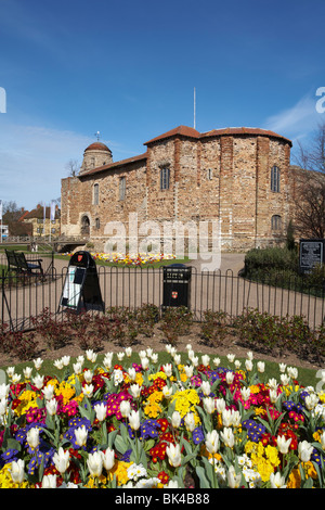 Grande-bretagne Essex Colchester Castle Park Supérieure Jardin printemps Banque D'Images