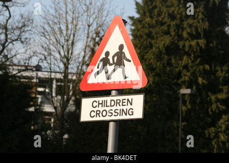 Enfants CROSSING SIGN Banque D'Images