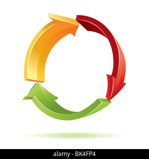 L'icône internet 3d flèches symboles Banque D'Images