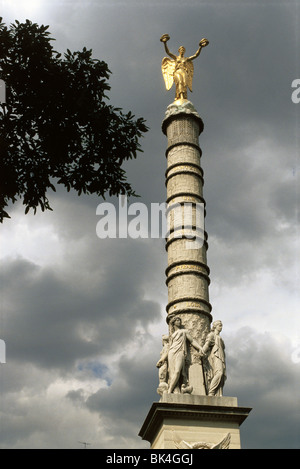 La fontaine du palmier à la place du Châtelet, Paris Banque D'Images