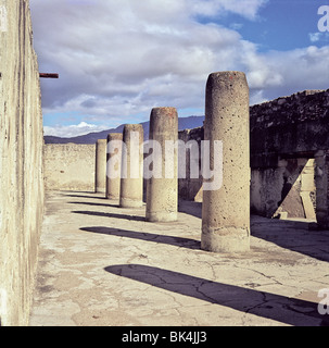 Salle des Colonnes, Mitla Site historique, Mexique Banque D'Images