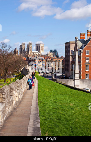 Mur de ville de York Banque D'Images