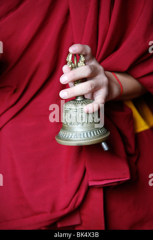 Gantha Tibetan bell, Katmandou, Népal, Asie Banque D'Images