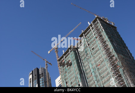 Site de construction de grande hauteur à Doha / Qatar Banque D'Images