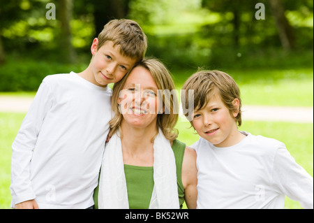 Mère avec fils Banque D'Images