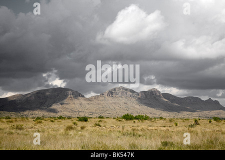 L'autoroute 67 et du paysage, Texas, États-Unis Banque D'Images