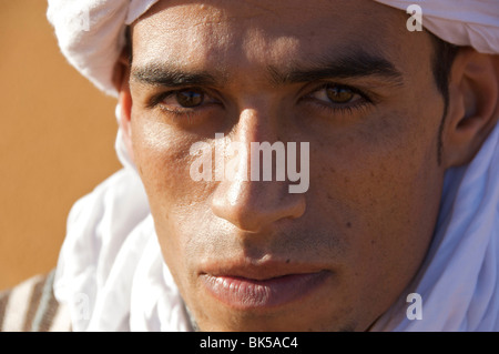 Portrait d'un homme touareg, Maroc Banque D'Images