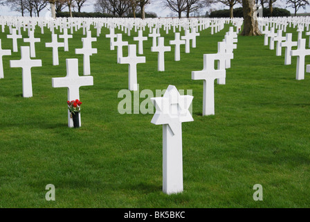 Cimetière militaire américain et memorial Margraten près de Maastricht, Pays-Bas Banque D'Images