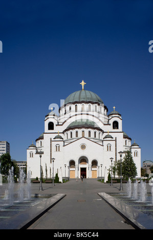 La Cathédrale de Saint Sava, la plus grande cathédrale orthodoxe dans le monde entier, Belgrade, Serbie, Europe Banque D'Images