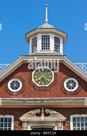 La brique de style géorgien Old Colony House utilisés dans le film Amistad à Newport, Rhode Island, USA Banque D'Images