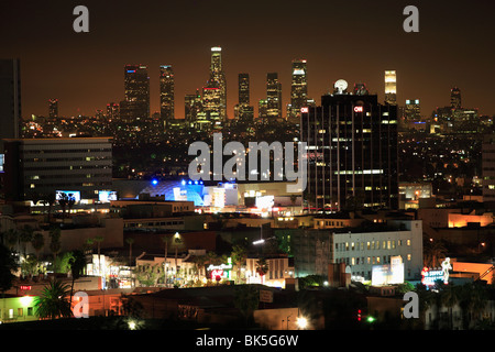 Ville la nuit, Los Angeles, Californie, États-Unis d'Amérique, Amérique du Nord Banque D'Images