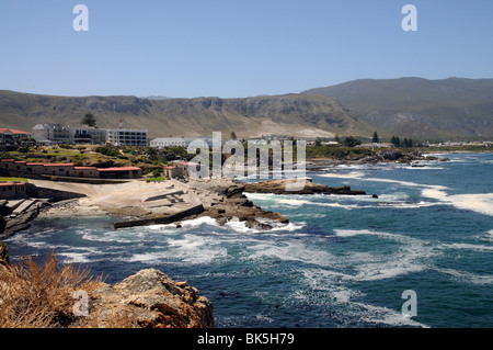Le Vieux Port à Hermanus une station balnéaire connue pour l'observation des baleines dans le Western Cape Afrique du Sud Banque D'Images