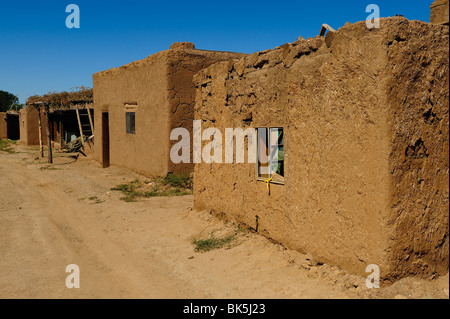 Adobe maison à Taos Pueblo, New Mexico. Banque D'Images