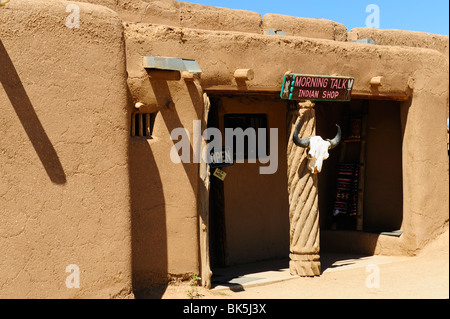 Adobe maison à Taos Pueblo, New Mexico. Banque D'Images