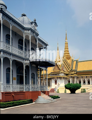 Palais Royal, Phnom Penh, Cambodge, Indochine, Asie du Sud, Asie Banque D'Images