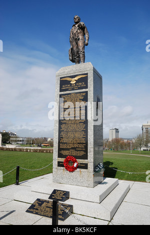 La RAF et les Forces Alliées Monument de Plymouth Hoe, Devon, Angleterre. Banque D'Images