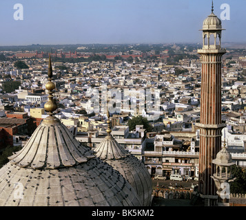 Jama Masjid dans la vieille ville de Delhi, Inde, Asie Banque D'Images