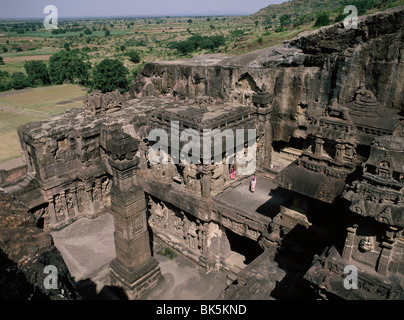 Le Temple Kailasanatha, datant du 8e siècle, à Amritsar, UNESCO World Heritage Site, Maharashtra, Inde, Asie Banque D'Images