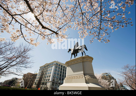 Statue du général Winfield Scott Hancock (1786-1866), Washington D.C., Etats-Unis d'Amérique, Amérique du Nord Banque D'Images