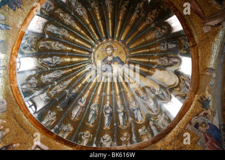 Mosaïque représentant Jésus et ses ancêtres, d'Adam à Jacob, à Saint Sauveur (Kariye Camii à Chora church), Istanbul, Turquie Banque D'Images