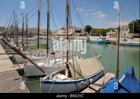 Port et quai, la Flotte, Ile de Ré, Charente-Maritime, France, Europe Banque D'Images