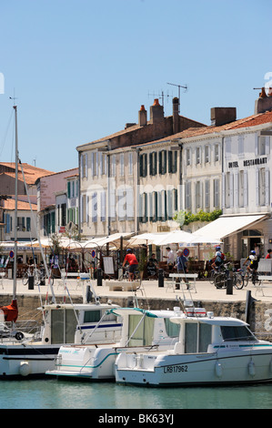 Port et quai, la Flotte, Ile de Ré, Charente-Maritime, France, Europe Banque D'Images