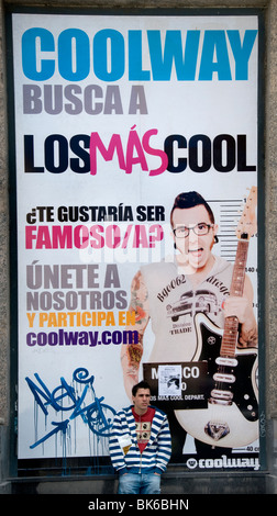 Cool musique Coolway Spainwall Madrid peinture art man Banque D'Images