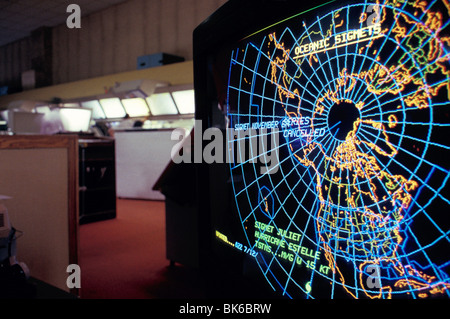 Le contrôle de la circulation aérienne météo carte graphique ordinateur Banque D'Images