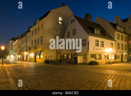 Nikolaiviertel, Propststrasse avec restaurant zum Nussbaum, Berlin, Allemagne Banque D'Images