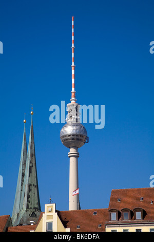 Tour de la télévision de Berlin Allemagne Banque D'Images